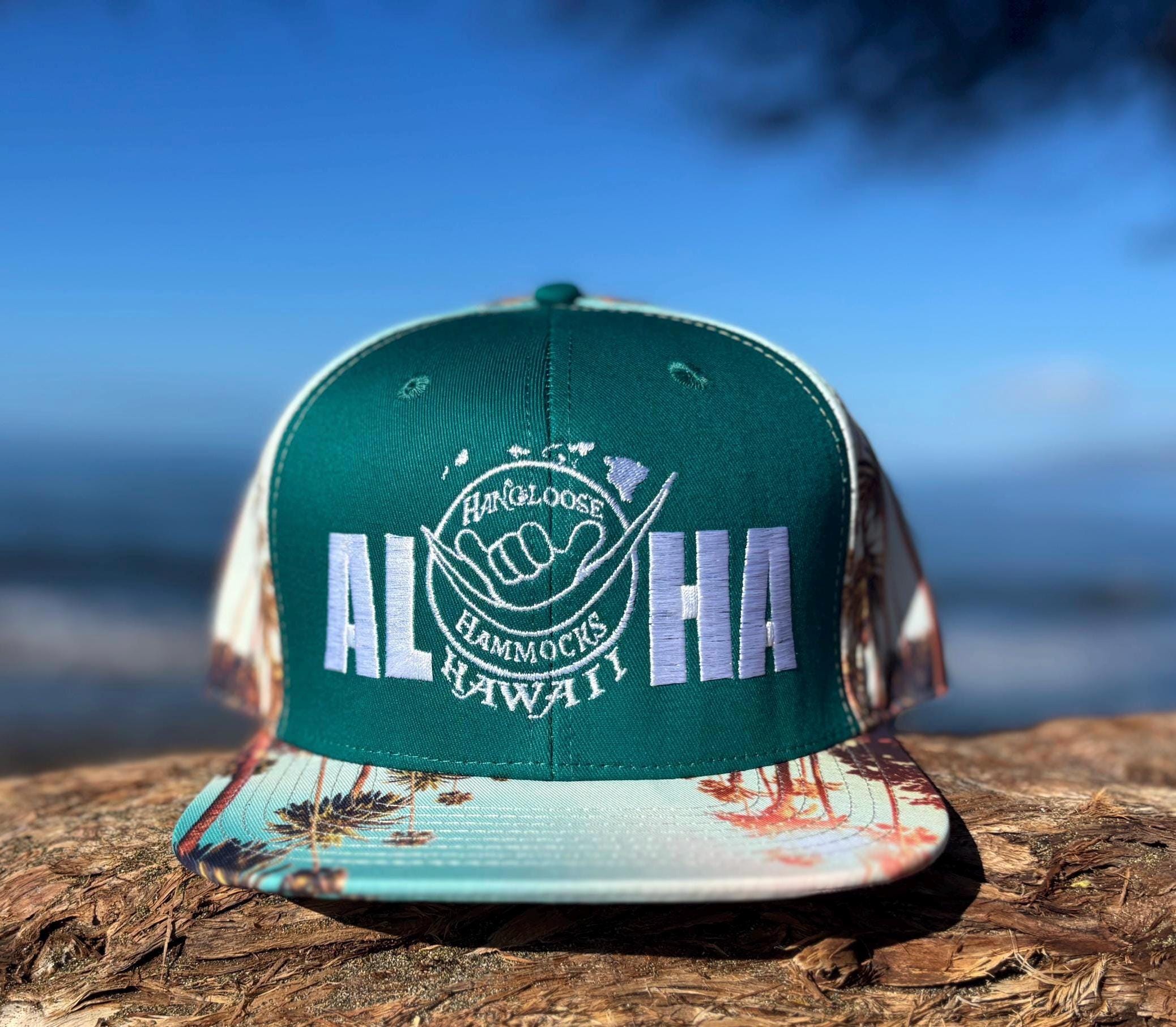 Hawaiian Snapback Hats • Embroidered Maui Designs • Flat Bill • Limited Edition • Free Shipping