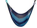 Thai Hammock Chair • Blue & Black • Handwoven in Thailand • UV-Resistant • 500 lb Rated • Ultralight • Fair Trade