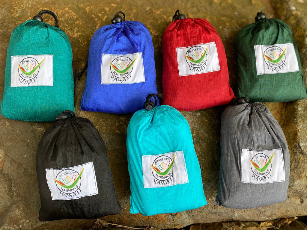 Parachute Silk Backpack • Black • Ultralight 6.6 oz • Foldable Travel Pack • Free Shipping from Maui