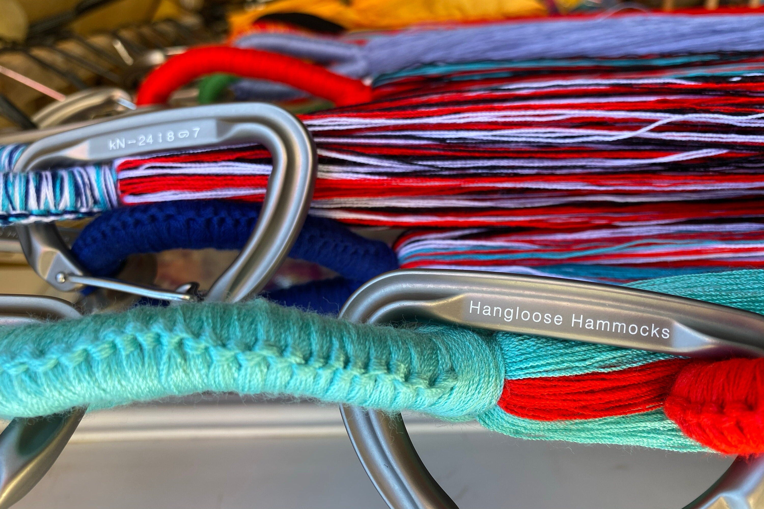 Climbing Carabiners (Set of 2) • Ultralight 28g • 24 kN Rated • Anodized Aluminum • Rust-Proof • For Hammocks, Aerial Yoga & Climbing