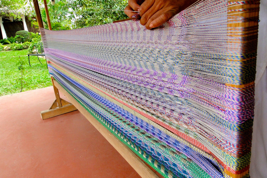 Traditional Mayan Hammock • Ocean Blue • Handwoven Cotton • Single, Double & Family Sizes • Fair Trade • Free Shipping