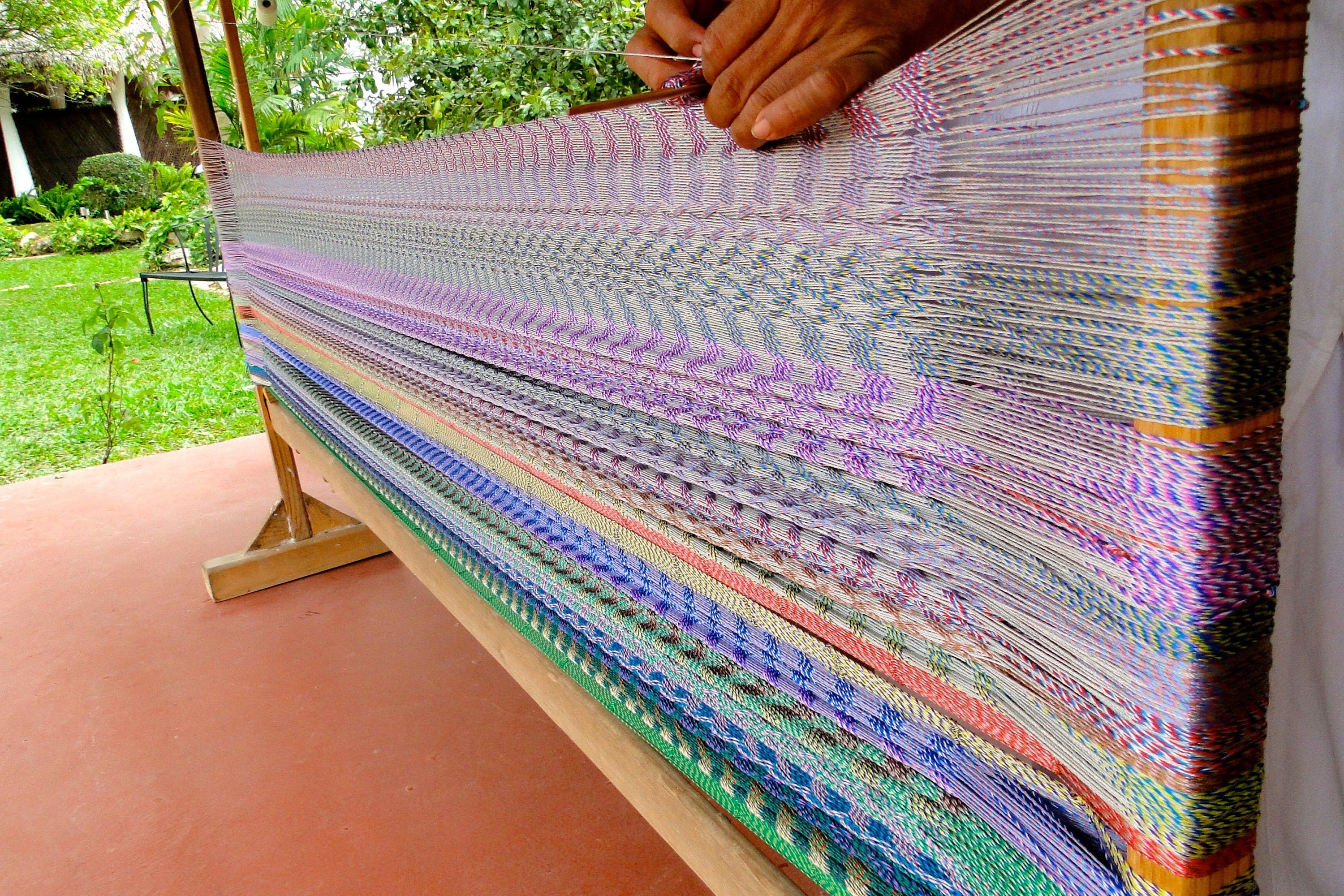 Traditional Mayan Hammock • Ocean Blue • Handwoven Cotton • Single, Double & Family Sizes • Fair Trade • Free Shipping