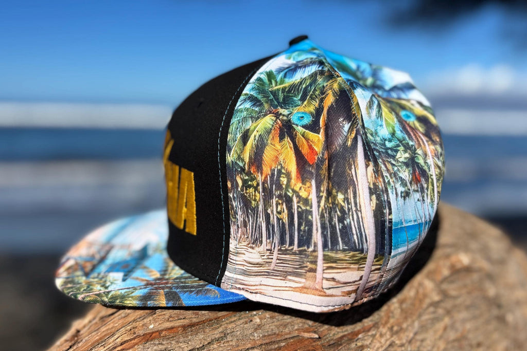 Hawaiian Islands Snapback Hat | Maui-Made Embroidered Flat Bill | Gift for Hawaii Lovers