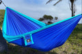 Parachute Silk Camping Hammock • Double XXL 6.5’x10’ • 440 lb Rated • Includes Carabiners & Stuff Sack • Ultralight & Packable • Handcrafted in Bali Since 1996