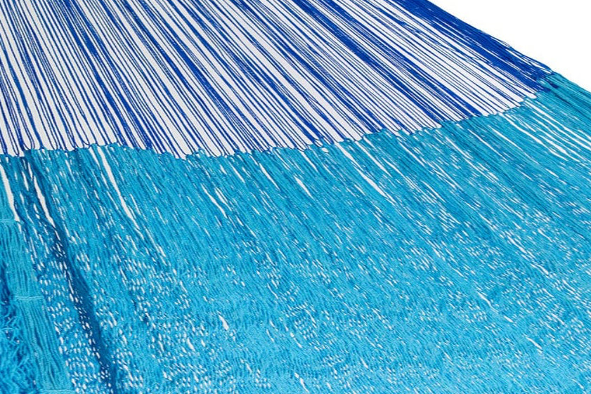 Traditional Mayan Hammock • Sky Blue • Handwoven Cotton • Single, Double & Family Sizes • Fair Trade • Free Shipping