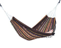 Braided Fringe Hammock: Inca Pattern, UV & Mildew Resistant, Lightweight, Coffee Color Blend