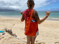Parachute Silk Shopper Bag • I ❤️ Maui • Ultralight 3.2 oz • Sand-Repellent • Machine Washable • 7 Colors • Fair Trade