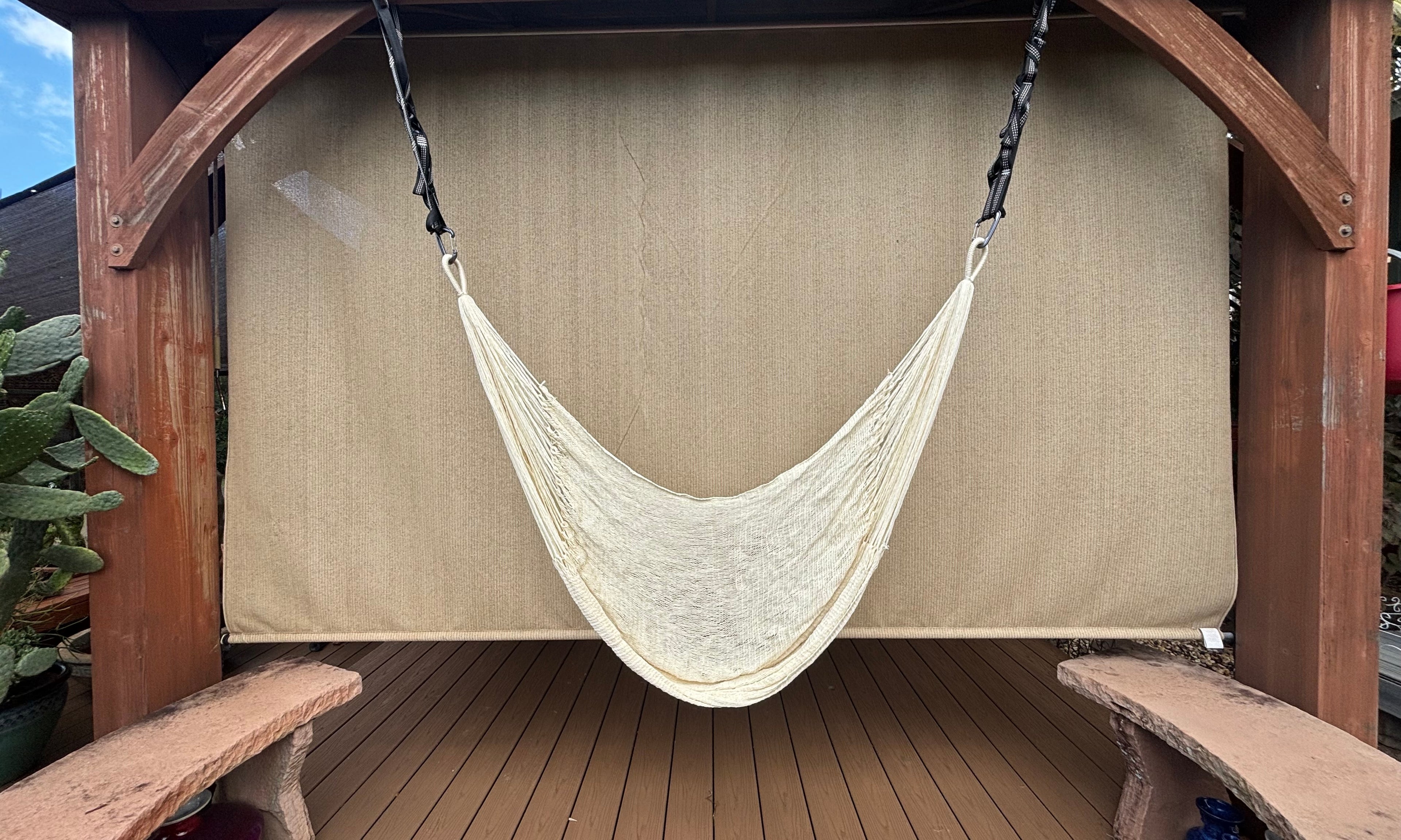 Thai Hammock Chair • Natural • Handwoven in Thailand • UV-Resistant • 500 lb Rated • Ultralight • Fair Trade