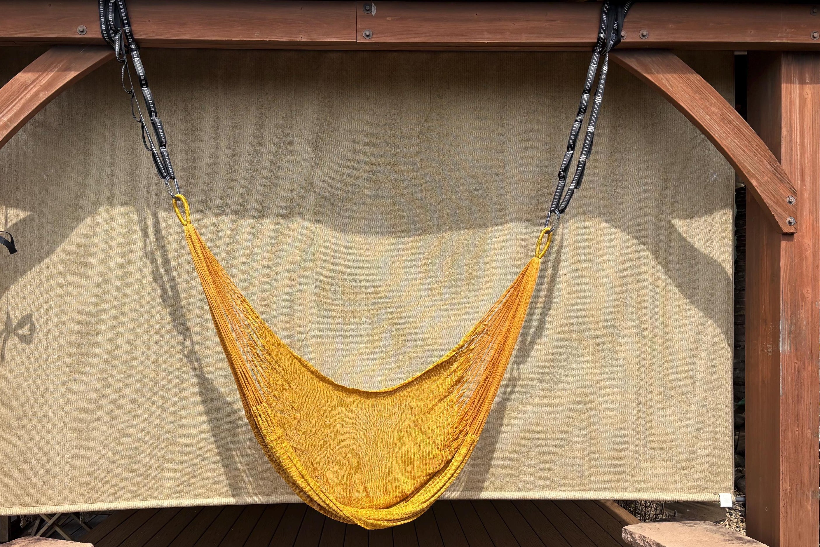 Thai Hammock Chair • Gold • Handwoven in Thailand • UV-Resistant • 500 lb Rated • Ultralight • Fair Trade