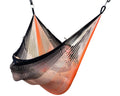 Thai Hammock Chair • Black, Orange & White • Handwoven in Thailand • UV-Resistant • 500 lb Rated • Ultralight • Fair Trade