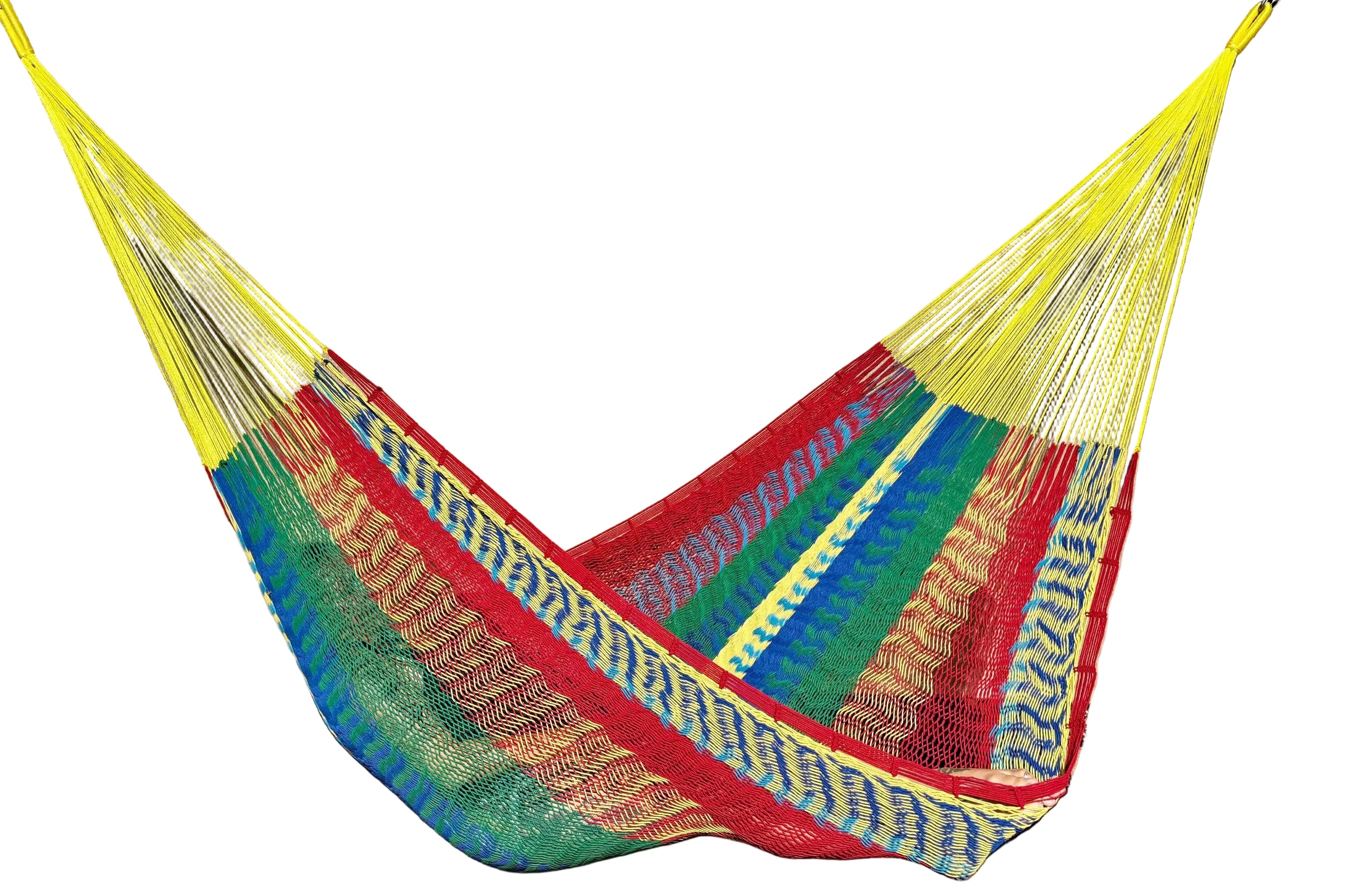 Thick Cord Mayan Hammock • 100% Breathable Cotton • 800+ lb Rated • Handwoven in Yucatán • Fair Trade • Choose Your Color