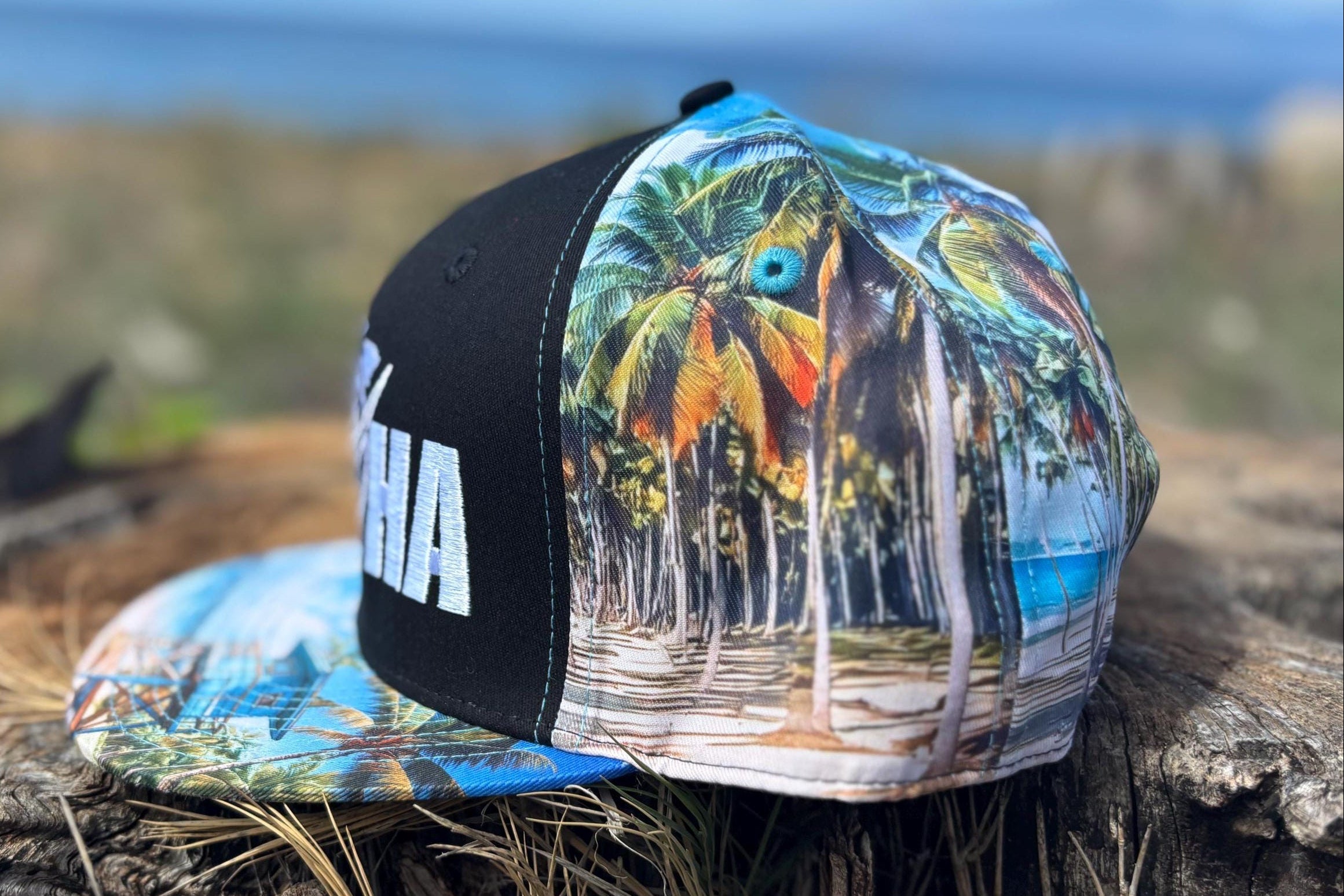 Maui Embroidered Snapback Hat | Aloha Flat Bill | Island-Made in Hawaii
