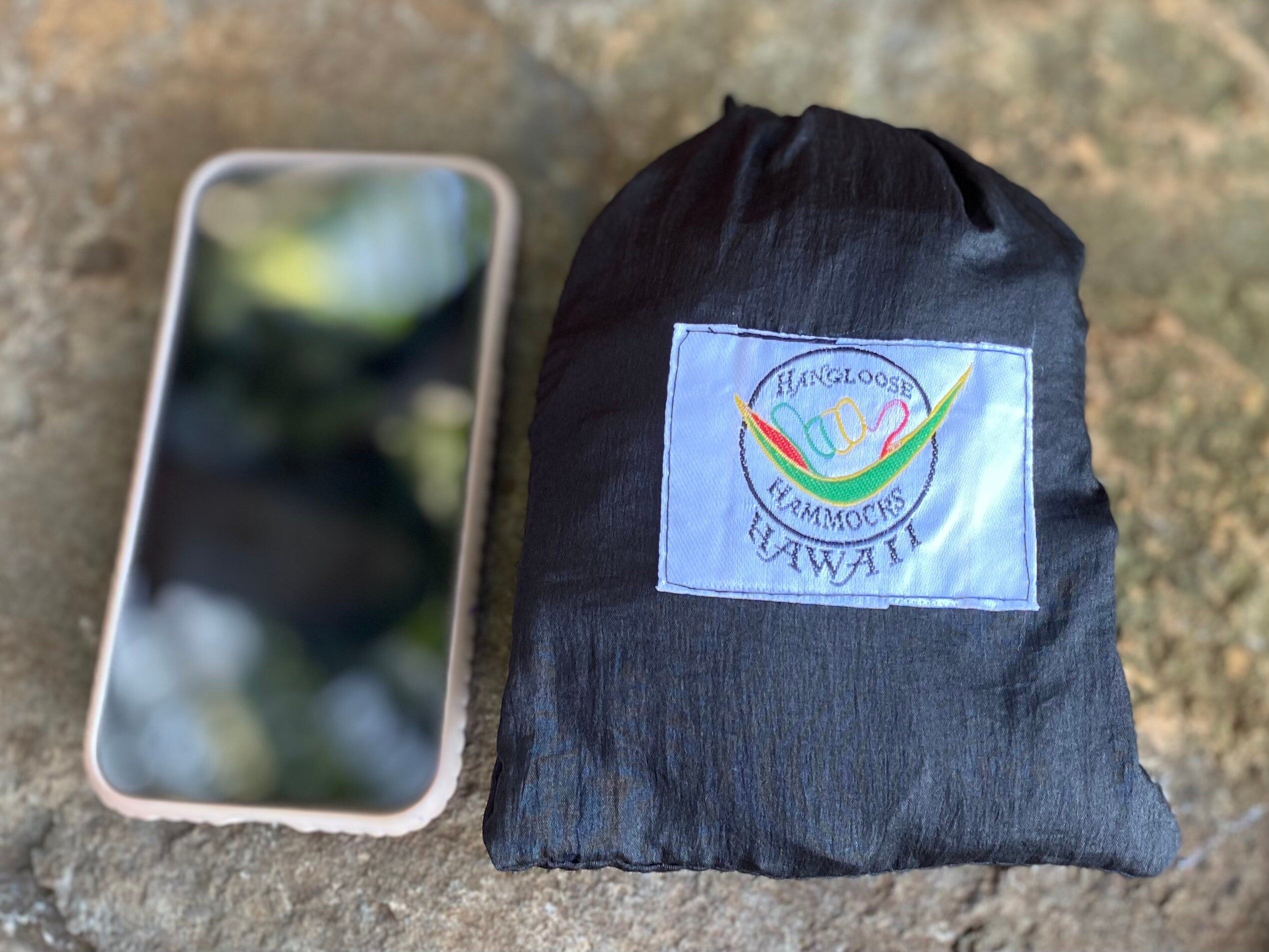 Parachute Silk Backpack • Black • Ultralight 6.6 oz • Foldable Travel Pack • Free Shipping from Maui