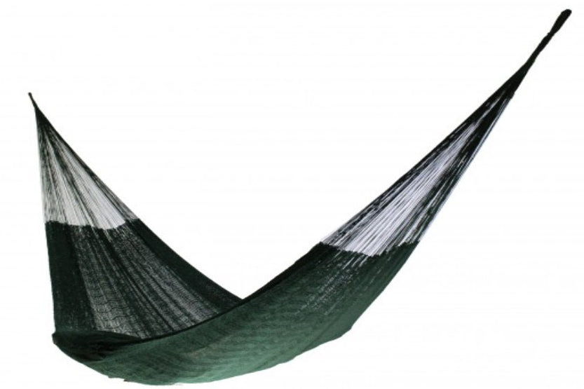 Traditional Mayan Hammock • Forest Green • Handwoven Cotton • Single, Double & Family Sizes • Fair Trade • Free Shipping