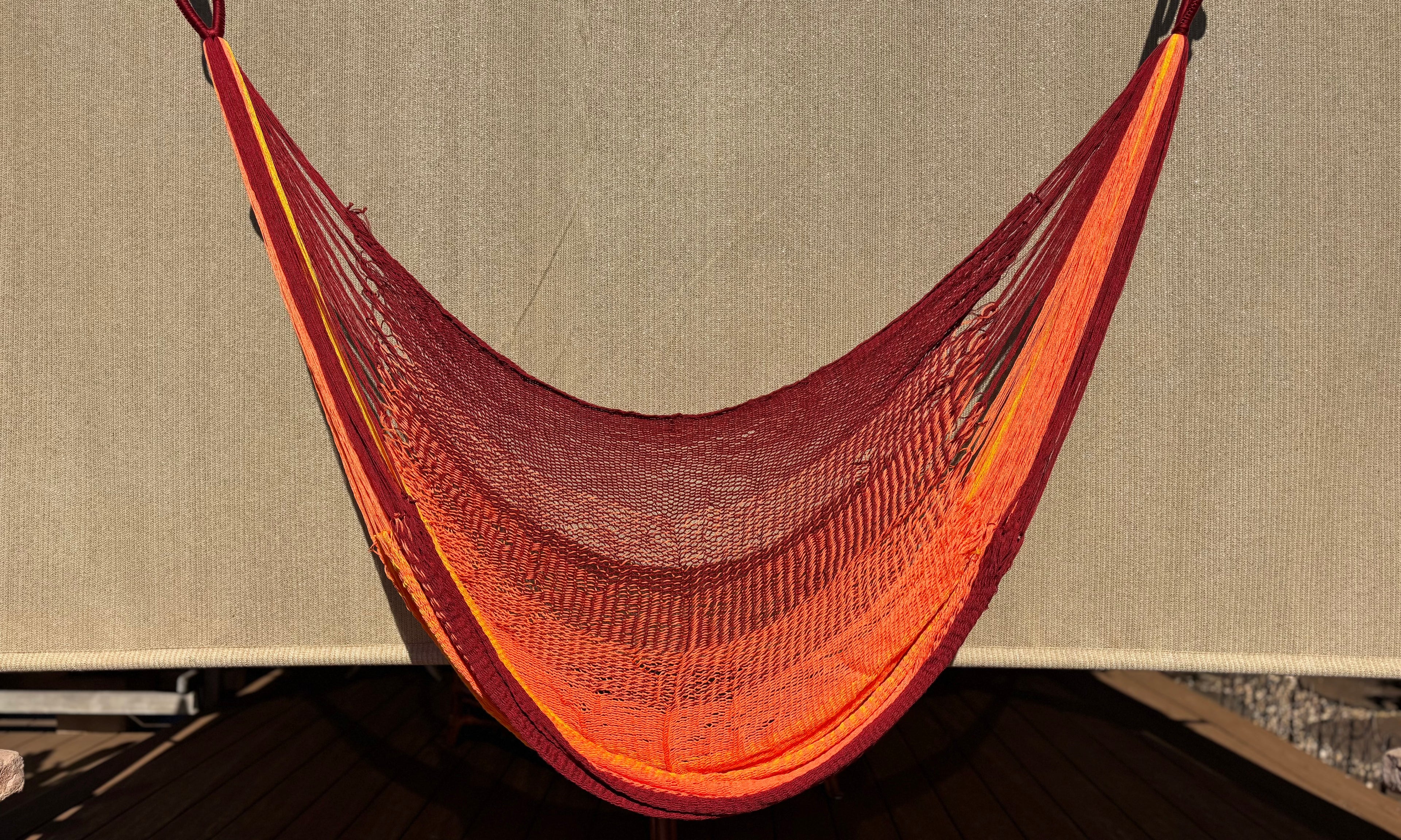 Thai Hammock Chair • Gold • Handwoven in Thailand • UV-Resistant • 500 lb Rated • Ultralight • Fair Trade