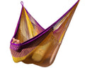 Thai Hammock Chair • Purple, Yellow • Handwoven in Thailand • UV-Resistant • 500 lb Rated • Ultralight • Fair Trade