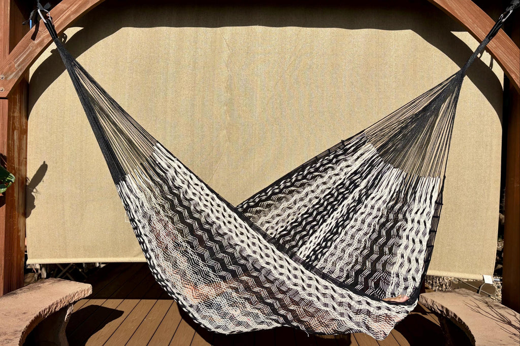 Thick Cord Mayan Hammock • 100% Breathable Cotton • 800+ lb Rated • Handwoven in Yucatán • Fair Trade • Choose Your Color