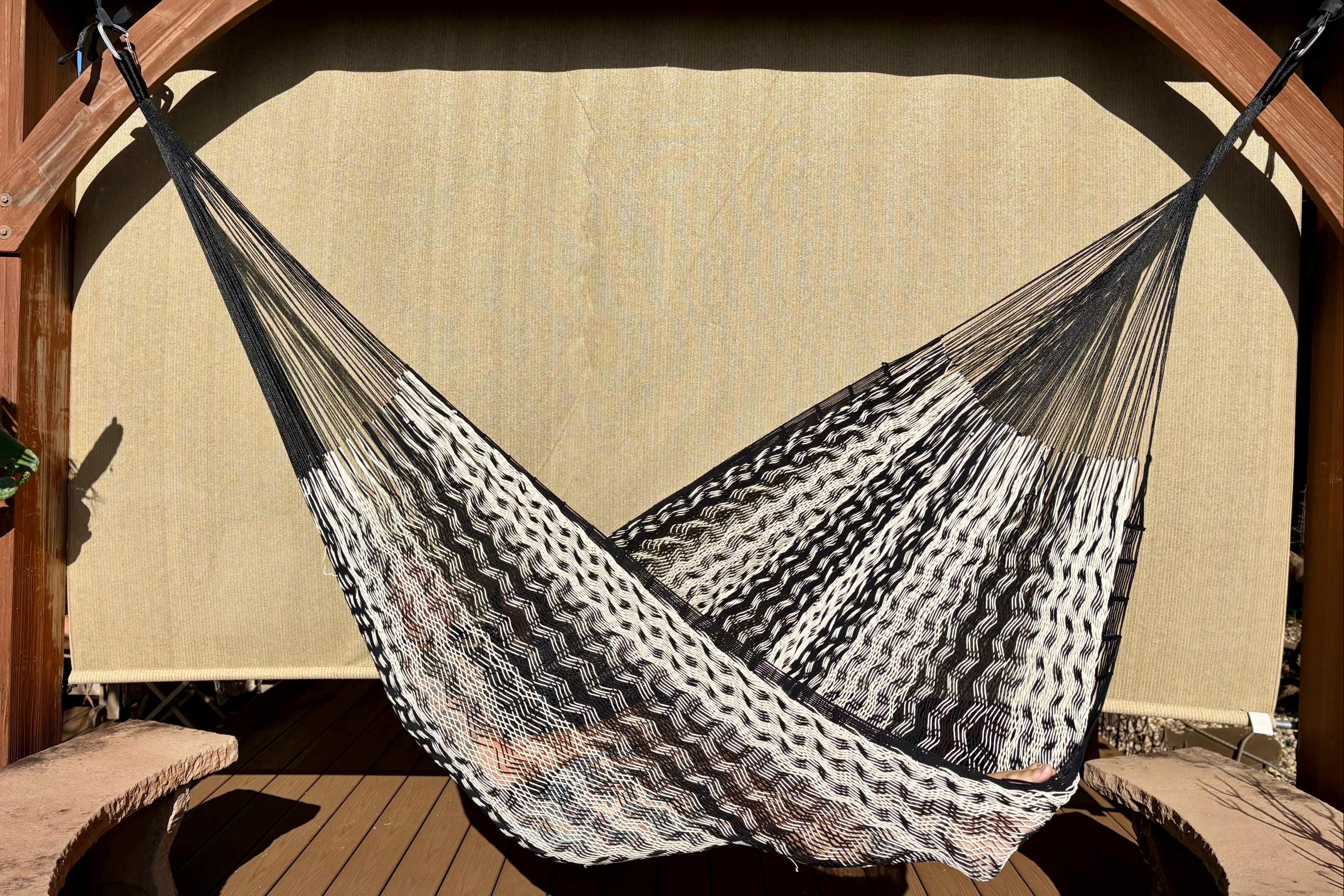 Thick Cord Mayan Hammock • 100% Breathable Cotton • 800+ lb Rated • Handwoven in Yucatán • Fair Trade • Choose Your Color