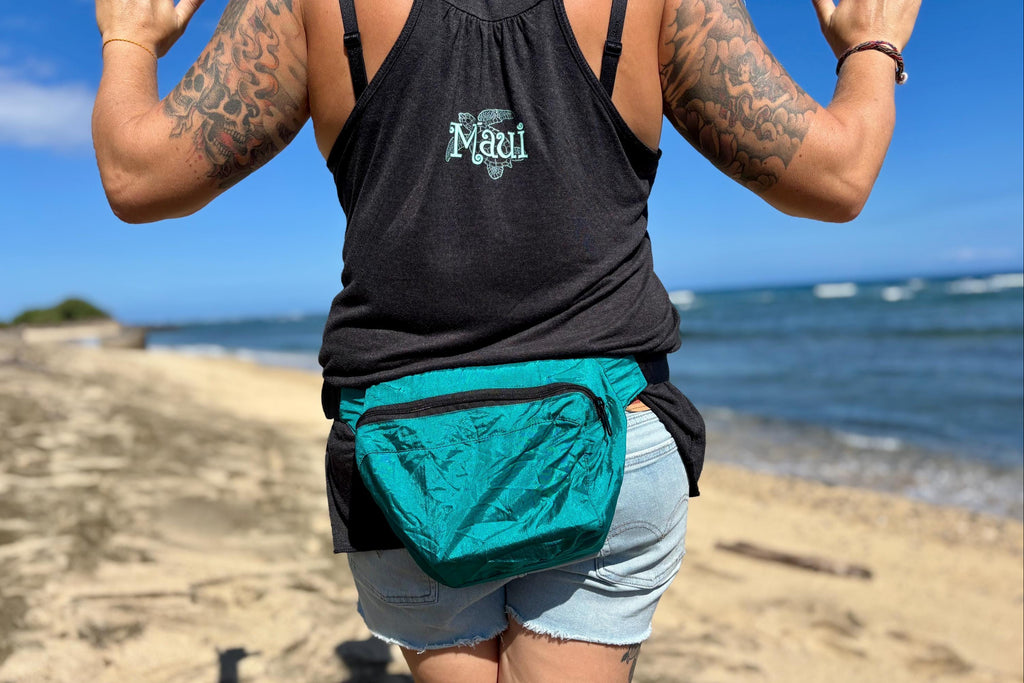 Parachute Silk Hip Pack • Ultralight 3.5 oz • Built-In Stuff Sack • Beach, Travel & Adventure • 5 Colors