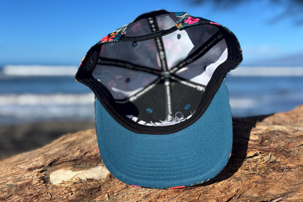 Aloha Trucker Hat | Maui Embroidered Flat Bill Snapback | Hawaii Outdoor Style