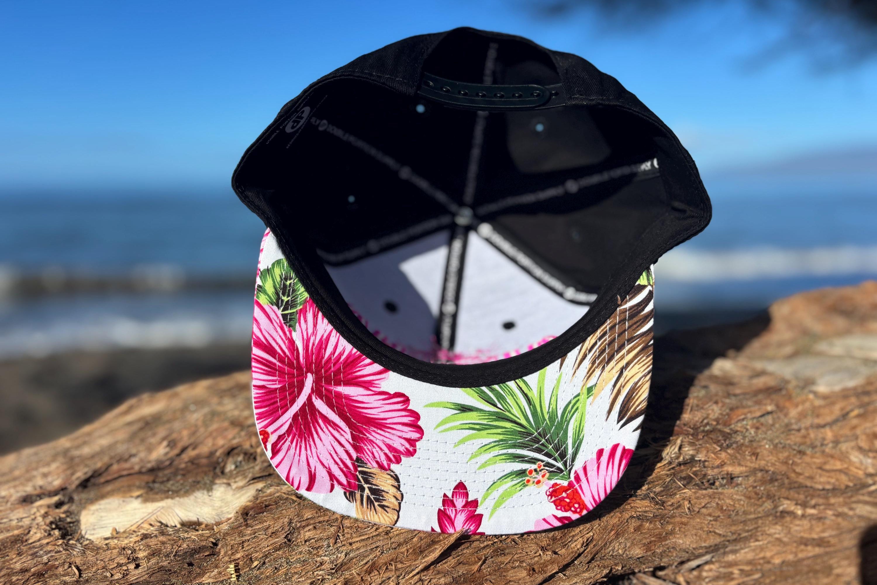 Polynesian Art Snapback Trucker Hat | Embroidered Aloha Flat Bill | Maui Hawaii
