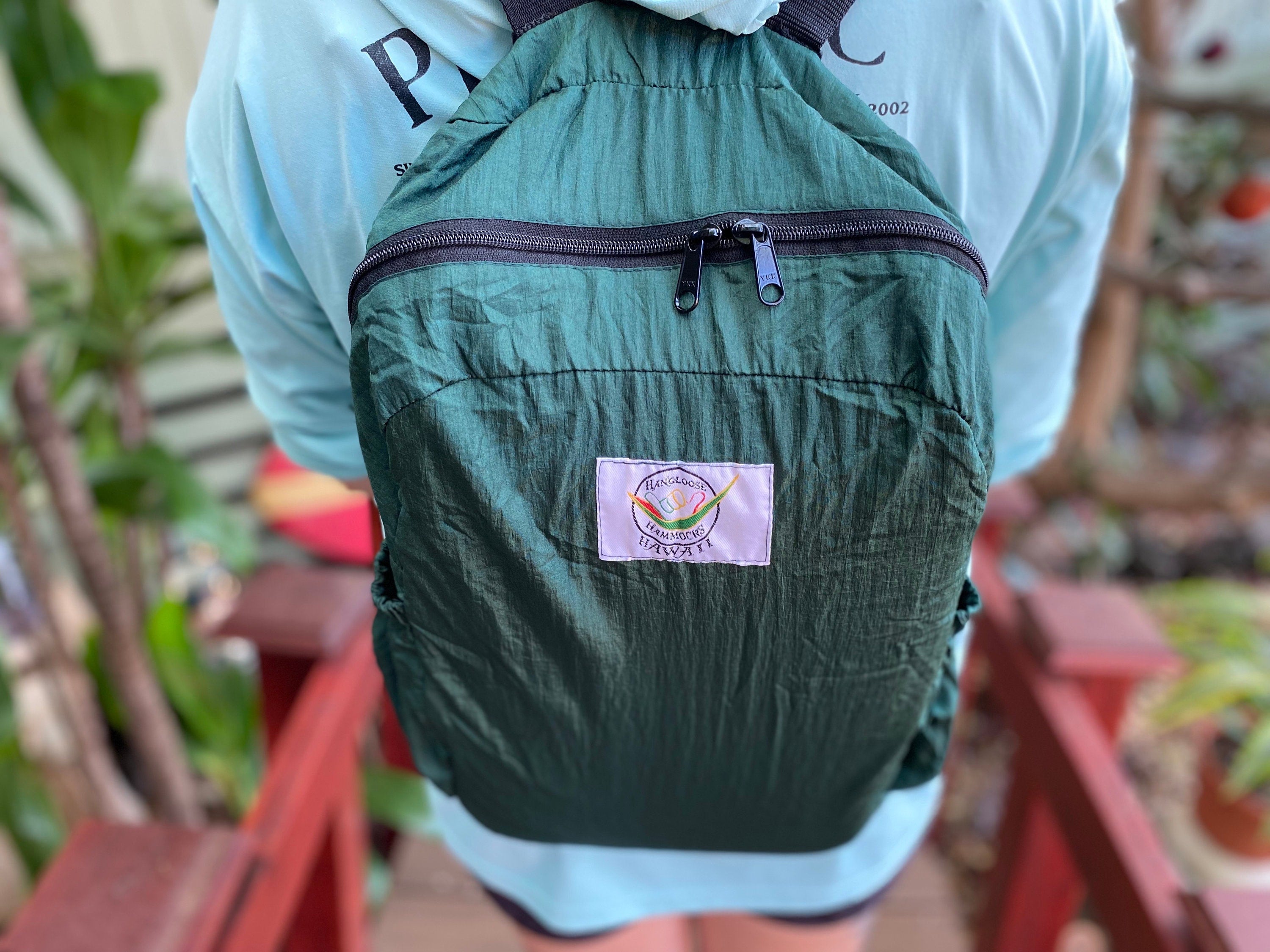 Parachute Silk Backpack • Forest Green • Ultralight 6.6 oz • Lightweight Travel Pack • 8 Colors • Free Shipping from Maui