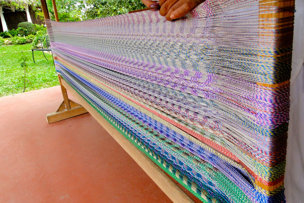 Traditional Mayan Hammock • Tequila (Yellow, Orange & Red) • Handwoven Cotton • Single, Double & Family Sizes • Fair Trade • Free Shipping