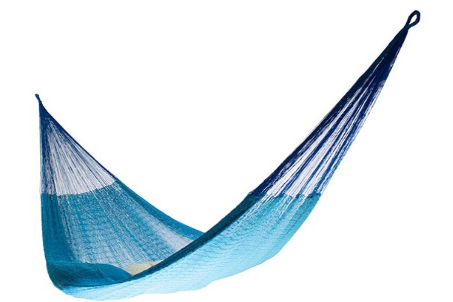 Traditional Mayan Hammock • Sky Blue • Handwoven Cotton • Single, Double & Family Sizes • Fair Trade • Free Shipping