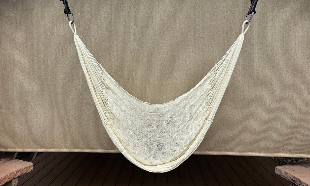 Thai Hammock Chair • Natural • Handwoven in Thailand • UV-Resistant • 500 lb Rated • Ultralight • Fair Trade