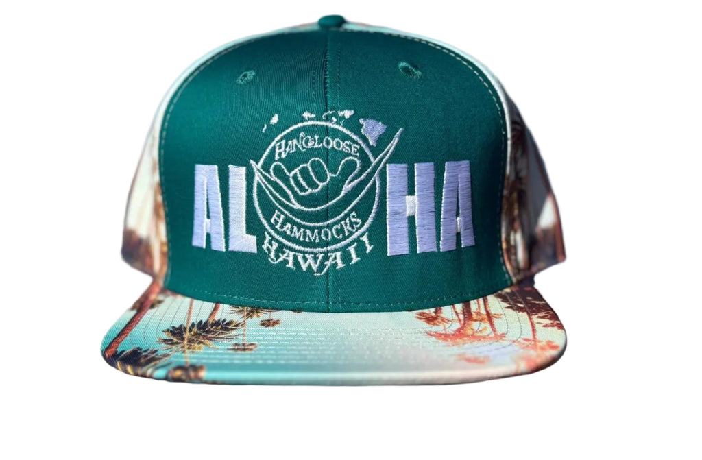 Hawaiian Islands Snapback Hat | Embroidered Maui Flat Bill | Front Street Lahaina