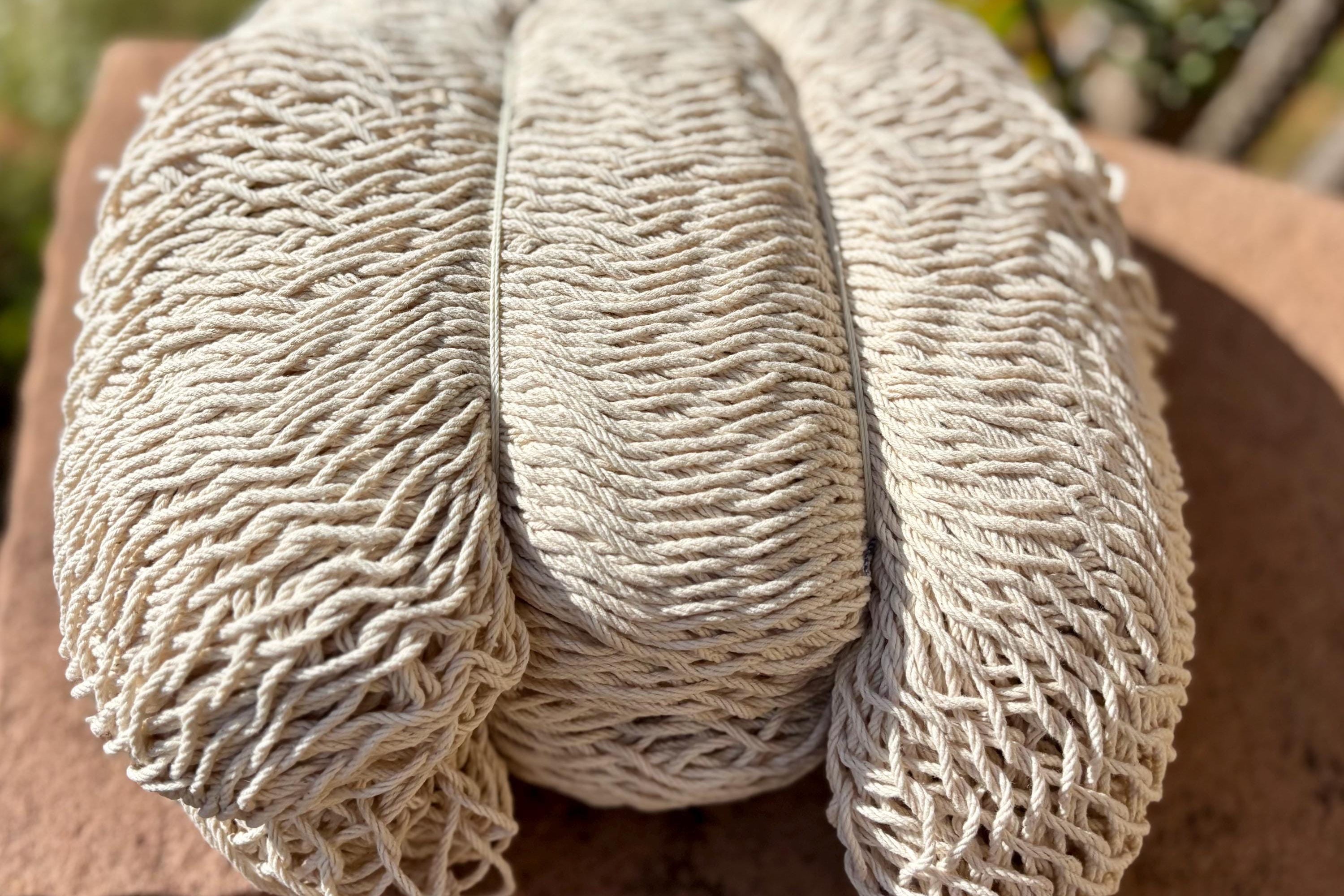Thick Cord Mayan Hammock • 100% Breathable Cotton • 800+ lb Rated • Handwoven in Yucatán • Fair Trade • Choose Your Color
