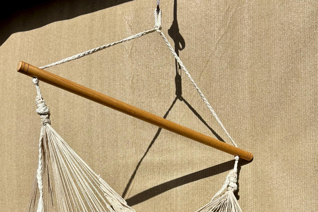 Mayan Hammock Chair • Moana • Hand-Woven Cotton • Wooden Spreader Bar • 260 lb Rated • Fair Trade • Choose Your Color