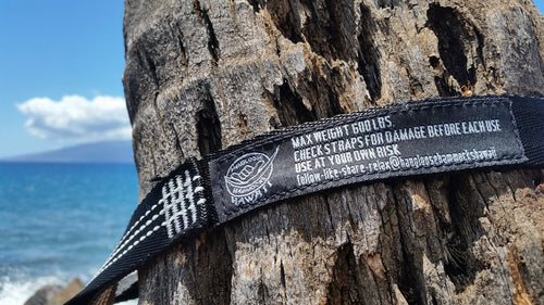 Hammock Tree Straps • 600 lb Rated • 9ft Nylon Loop Straps • 30 Adjustments • Free Shipping from Maui