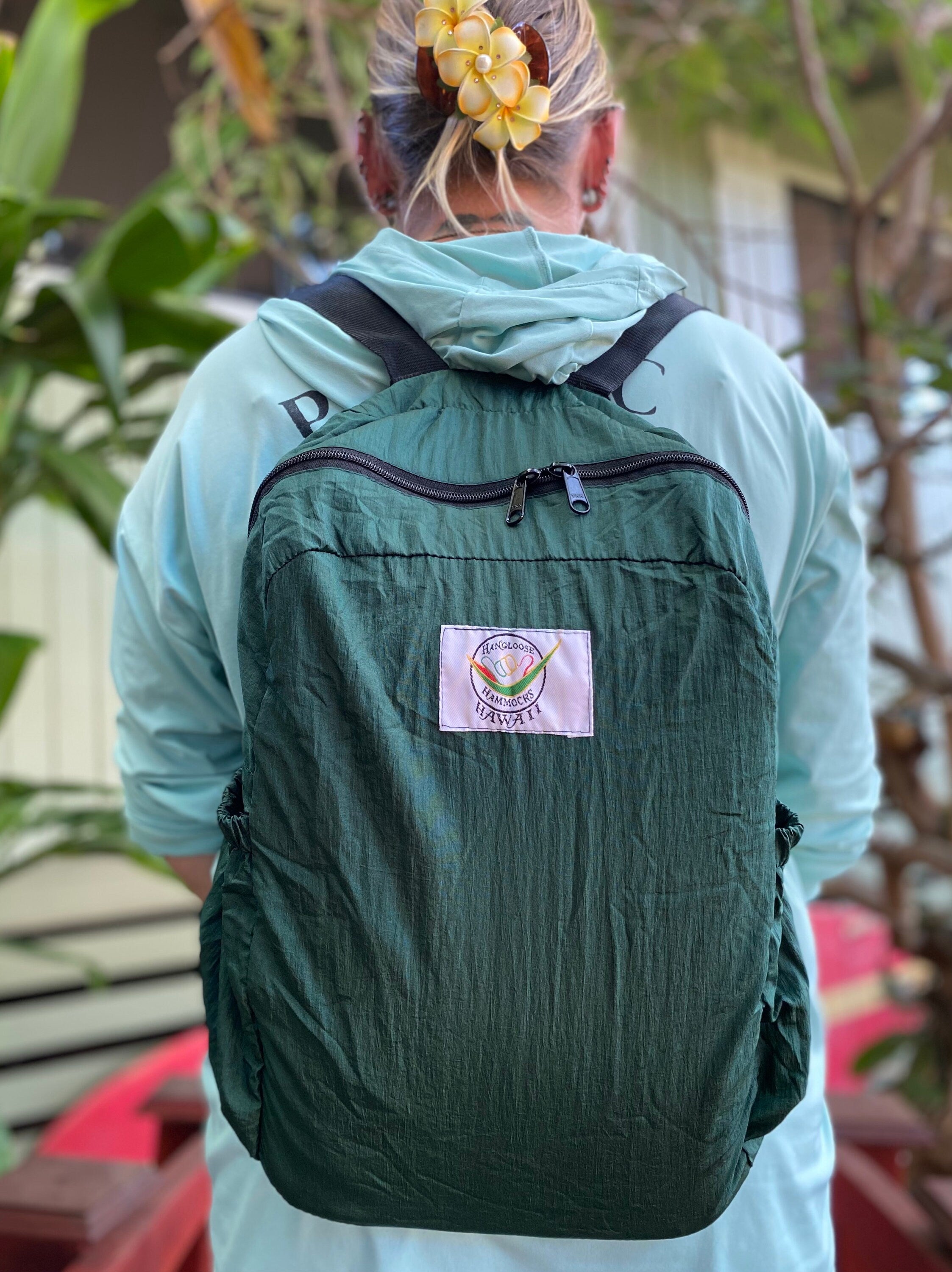 Parachute Silk Backpack • Forest Green • Ultralight 6.6 oz • Lightweight Travel Pack • 8 Colors • Free Shipping from Maui