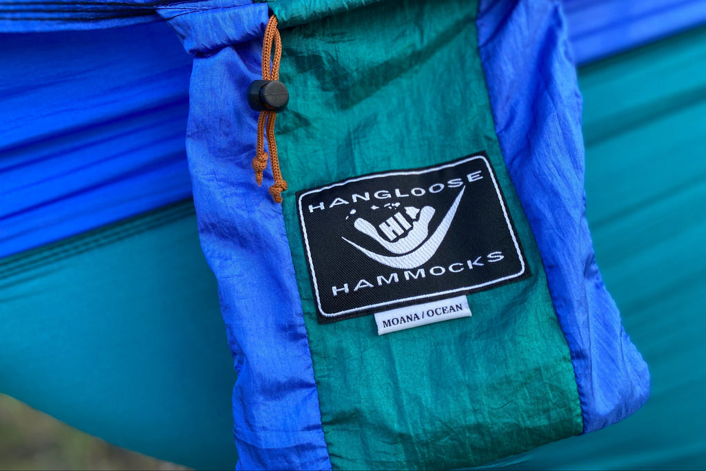 Parachute Silk Travel Hammock • Double 6.5’x10’ • 440 lb Rated • Includes 24 kN Carabiners & Stuff Sack • Ultralight & Breathable • Handcrafted in Bali Since 1996