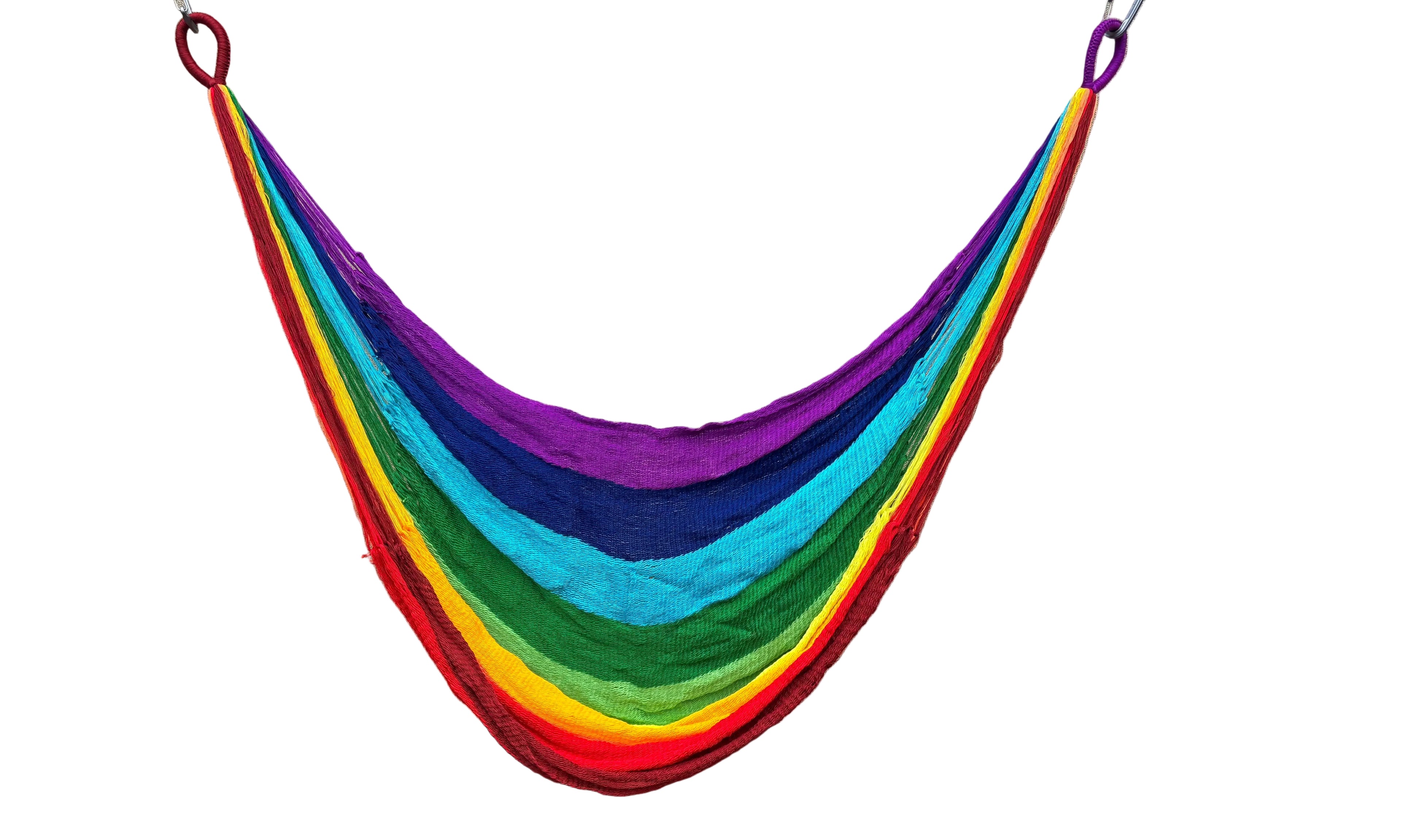 Thai Hammock Chair • Rainbow Color • Handwoven in Thailand • UV-Resistant • 500 lb Rated • Ultralight • Fair Trade