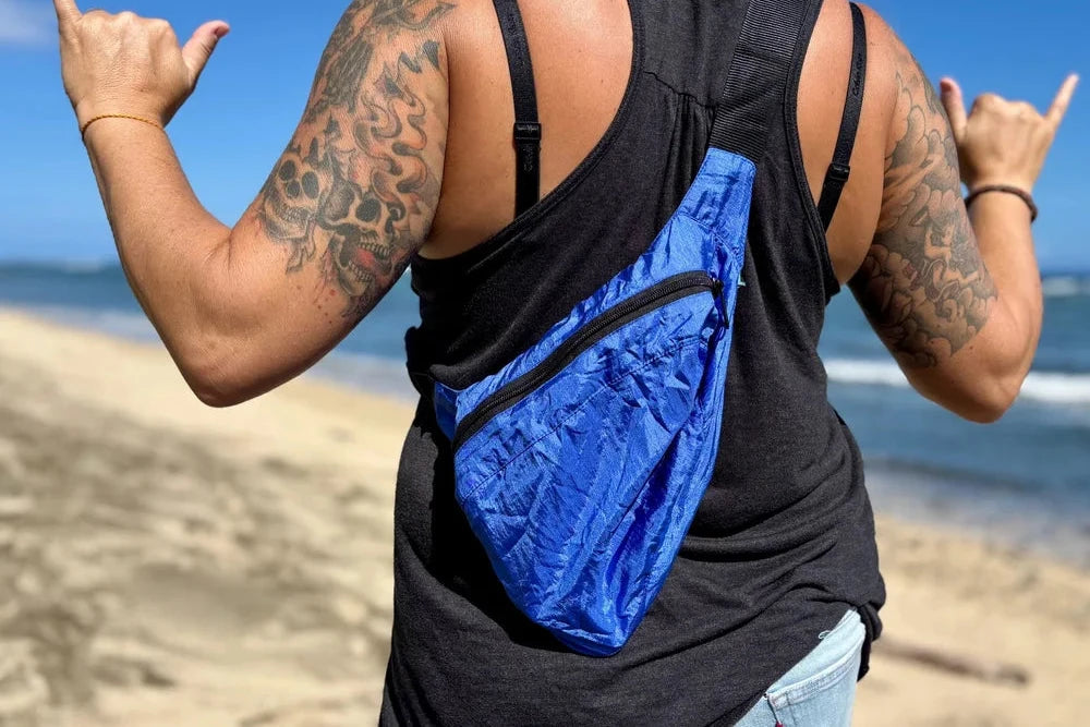 Parachute Silk Hip Pack • Ultralight 3.5 oz • Built-In Stuff Sack • Beach, Travel & Adventure • 5 Colors