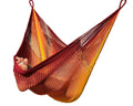 Thai Hammock Chair • Maroon, Yellow, Orange  • Handwoven in Thailand • UV-Resistant • 500 lb Rated • Ultralight • Fair Trade