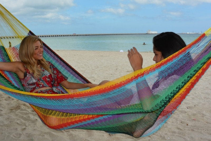 Traditional Mayan Hammock • Multicolor Artisan’s Choice • Handwoven Cotton • Single, Double & Family Sizes • Fair Trade • Free Shipping
