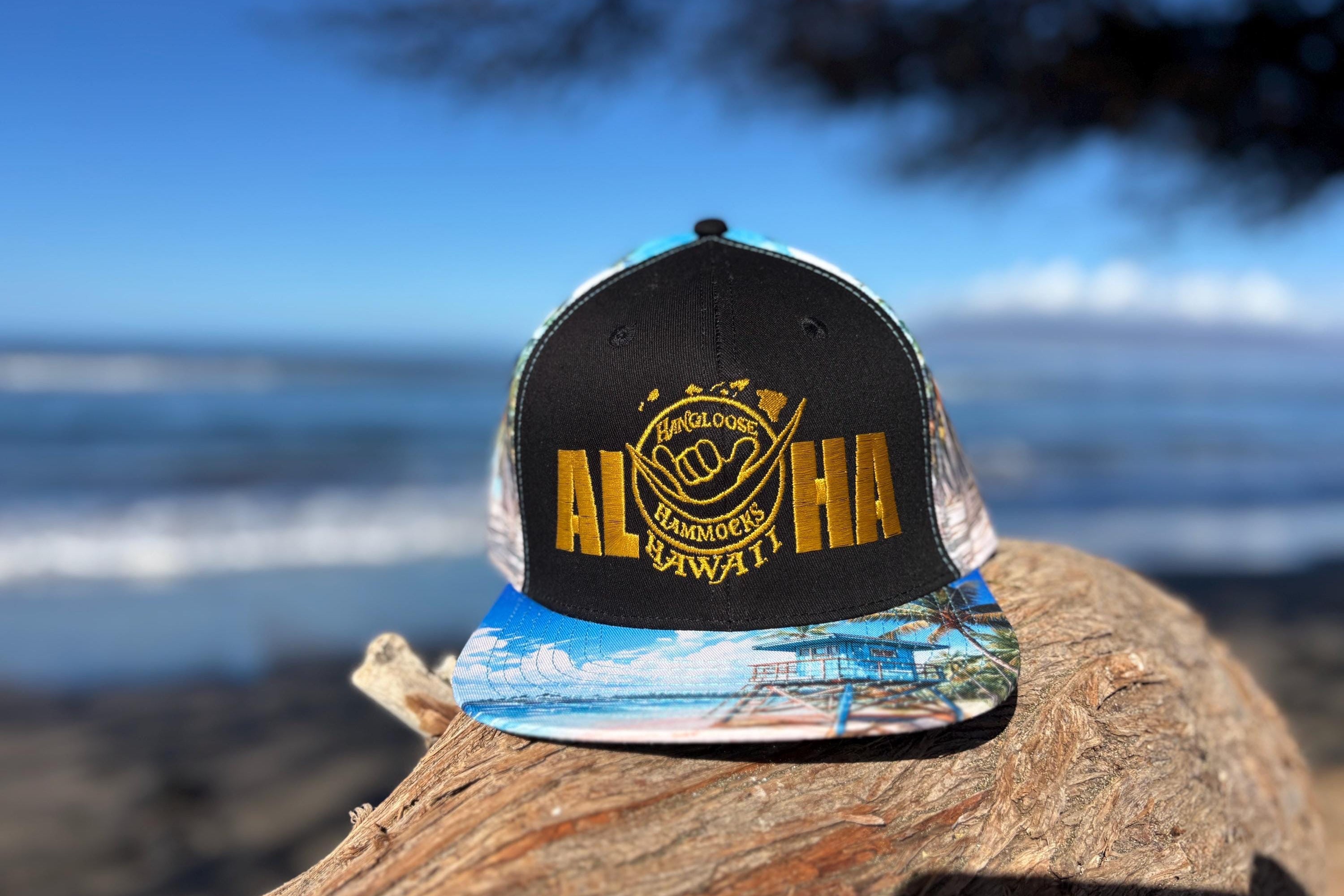 Hawaiian Islands Snapback Hat | Maui-Made Embroidered Flat Bill | Gift for Hawaii Lovers