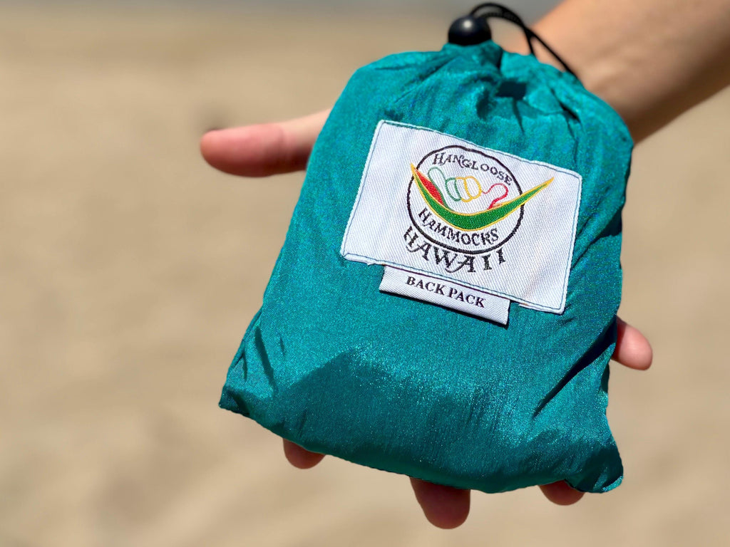 Parachute Silk Backpack • Teal • Ultralight 6.6 oz • Compact Travel Pack • 8 Colors • Free Shipping from Maui