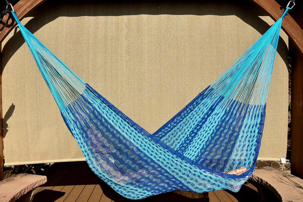 Thick Cord Mayan Hammock • 100% Breathable Cotton • 800+ lb Rated • Handwoven in Yucatán • Fair Trade • Choose Your Color