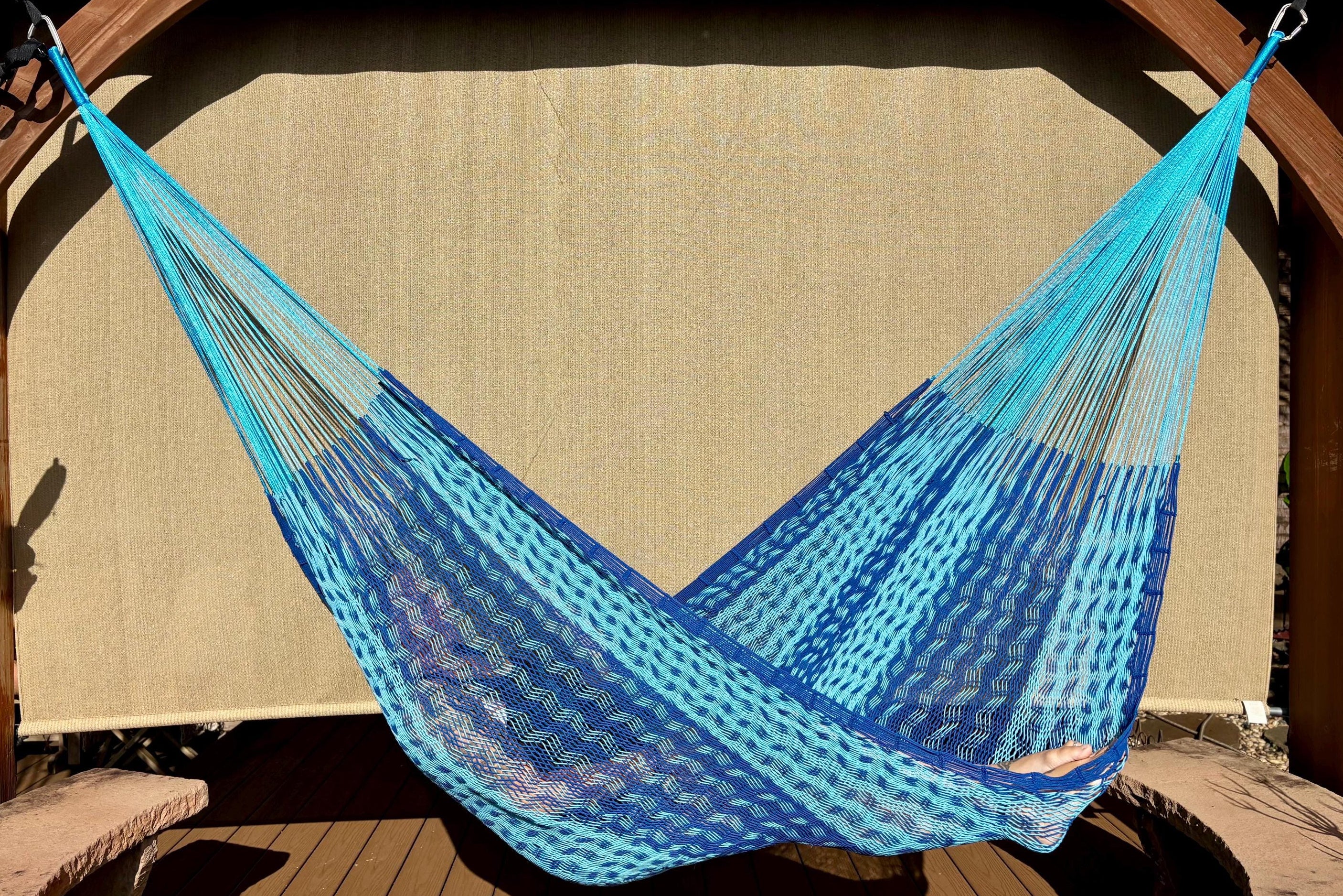 Thick Cord Mayan Hammock • 100% Breathable Cotton • 800+ lb Rated • Handwoven in Yucatán • Fair Trade • Choose Your Color