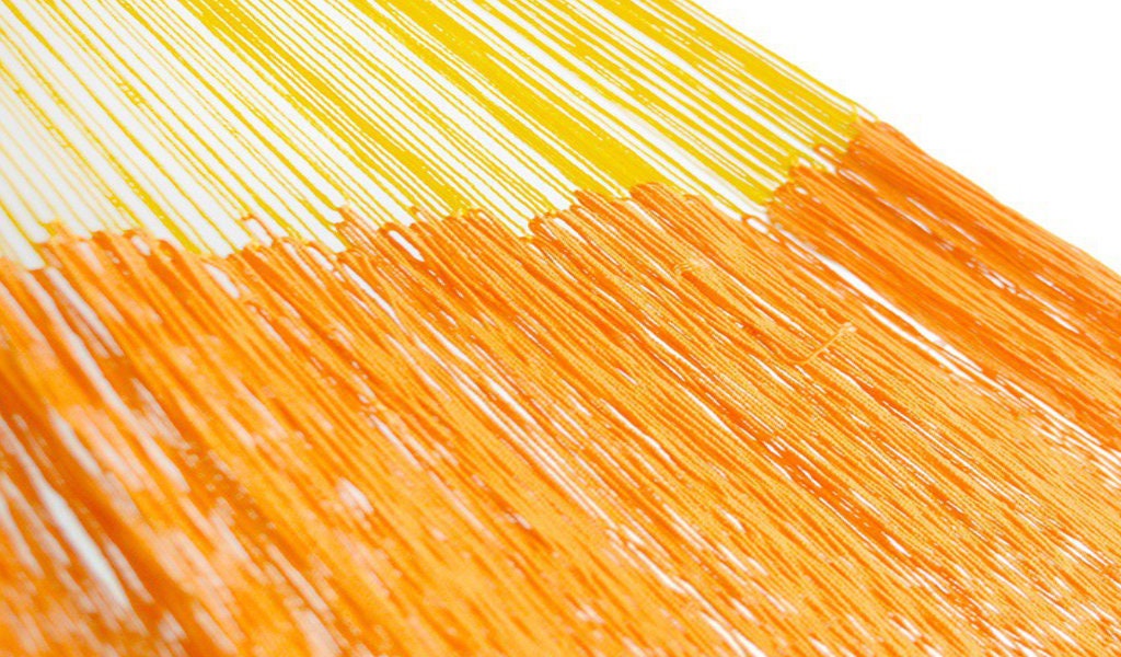 Orange Mayan Hammock: Traditional Sprang Woven Cotton