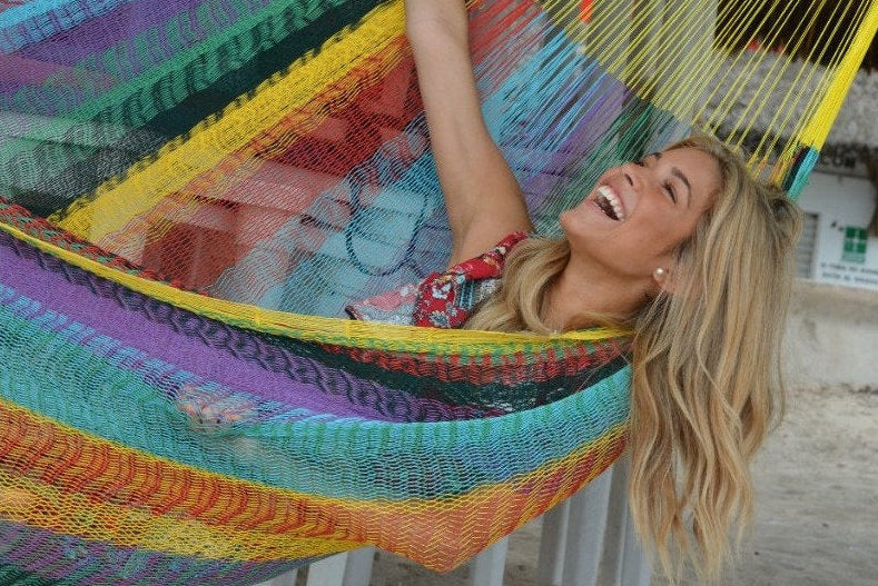 Traditional Mayan Hammock • Multicolor Artisan’s Choice • Handwoven Cotton • Single, Double & Family Sizes • Fair Trade • Free Shipping