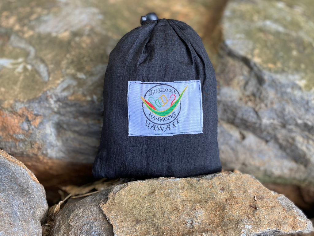Parachute Silk Backpack • Black • Ultralight 6.6 oz • Foldable Travel Pack • Free Shipping from Maui