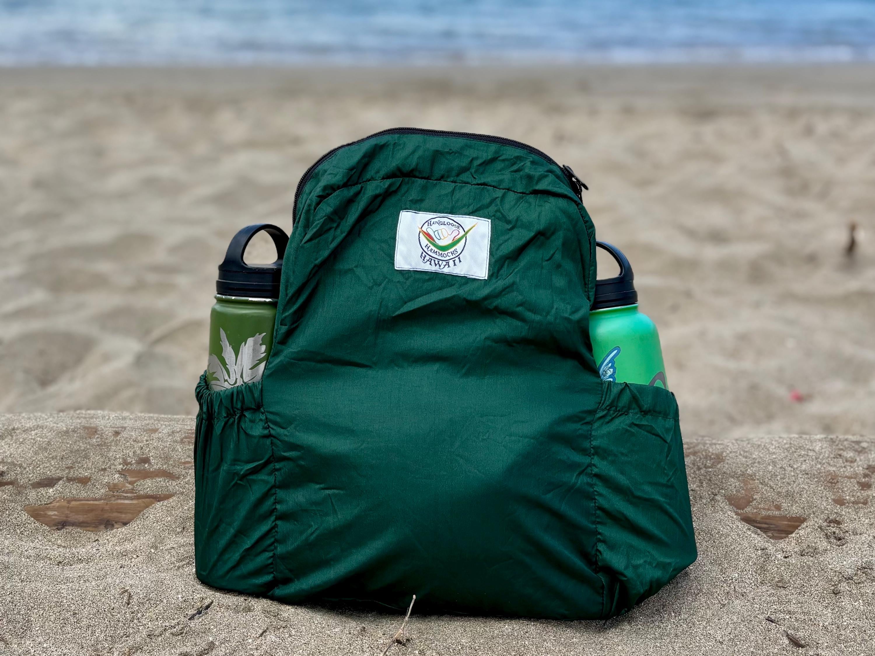 Parachute Silk Backpack • Forest Green • Ultralight 6.6 oz • Lightweight Travel Pack • 8 Colors • Free Shipping from Maui