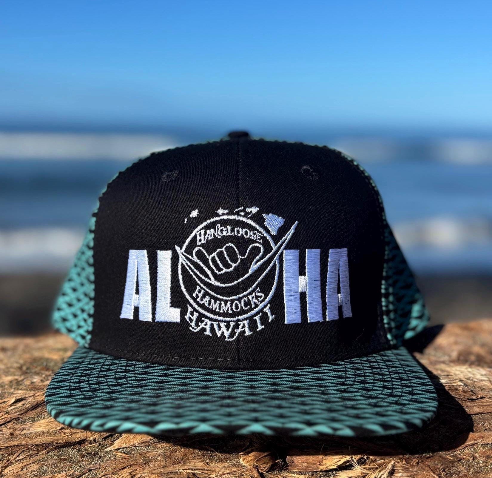 Maui Embroidered Trucker Hat | Aloha Flat Bill Snapback | Hawaii Island-Made