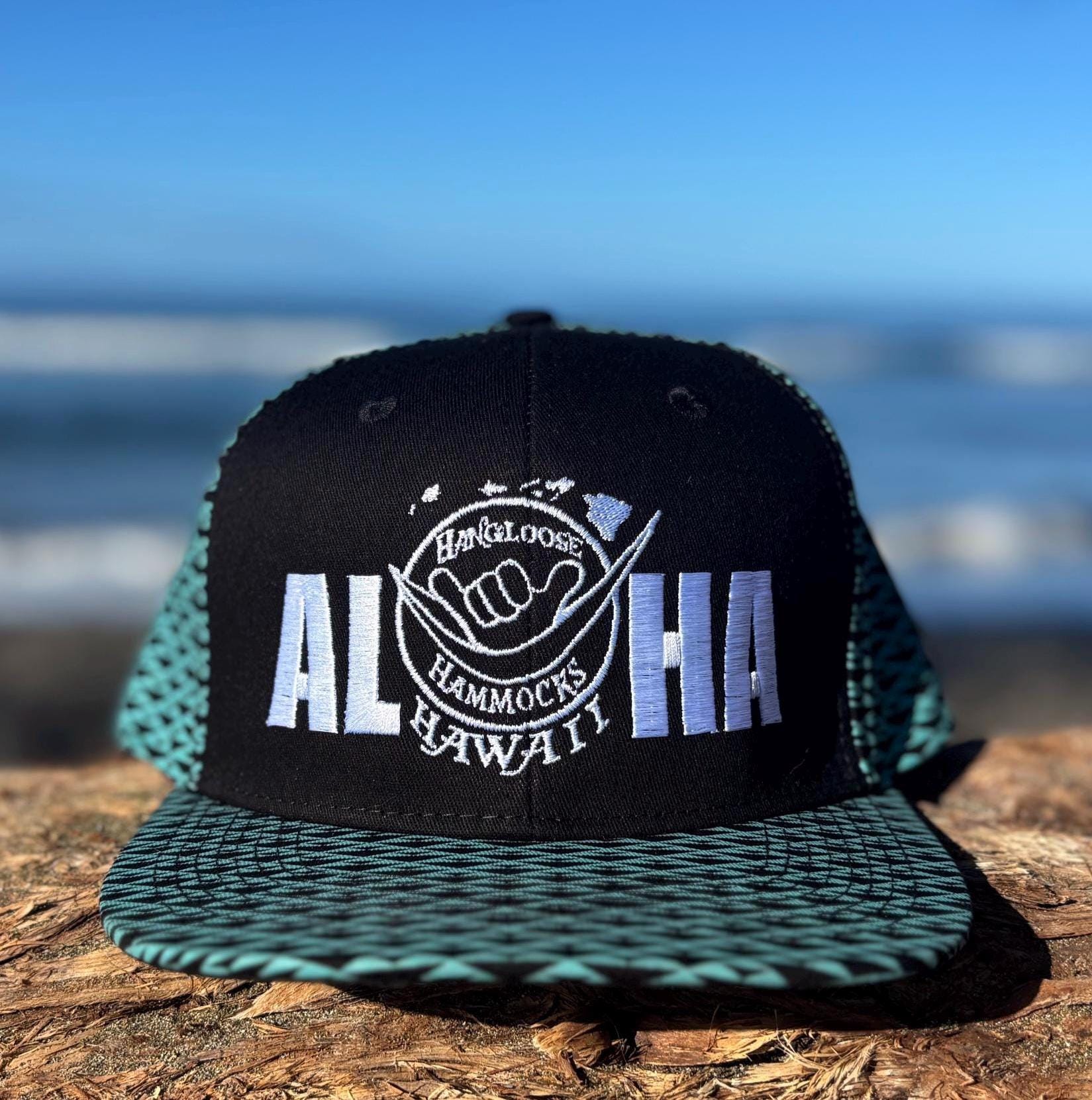 Maui Embroidered Trucker Hat | Aloha Flat Bill Snapback | Hawaii Island-Made