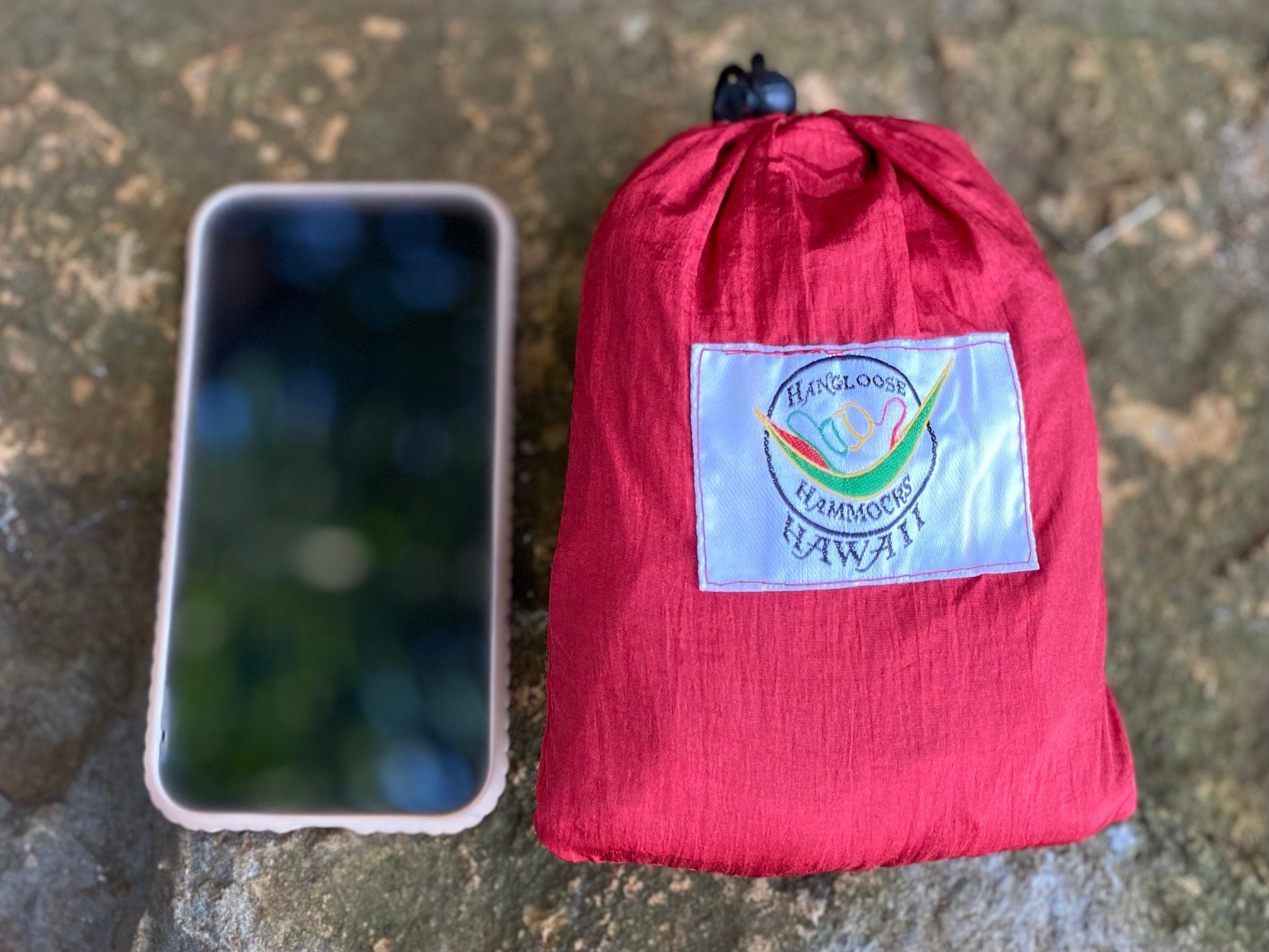 Parachute Silk Backpack • Maroon • Ultralight 6.6 oz • Foldable Travel Pack • 8 Colors • Free Shipping from Maui